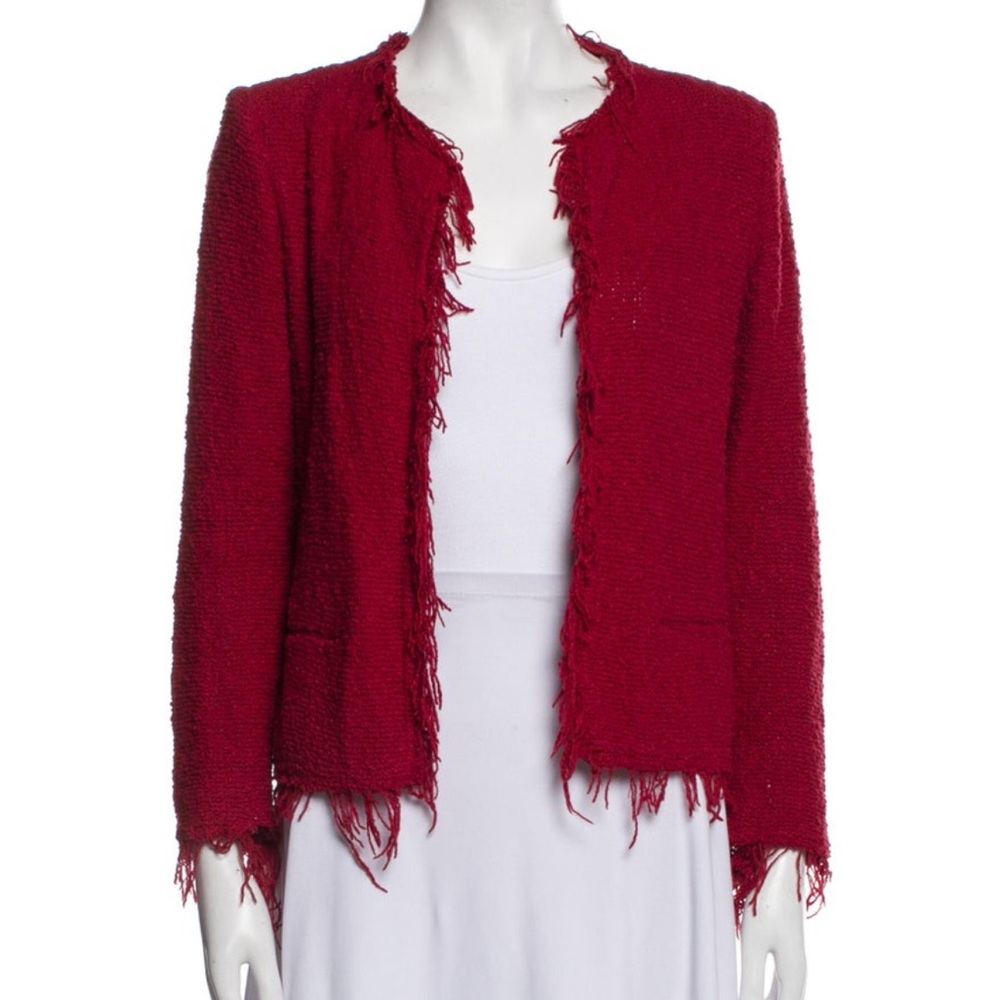 IRO Shavani Red Women's Tweed Jacket